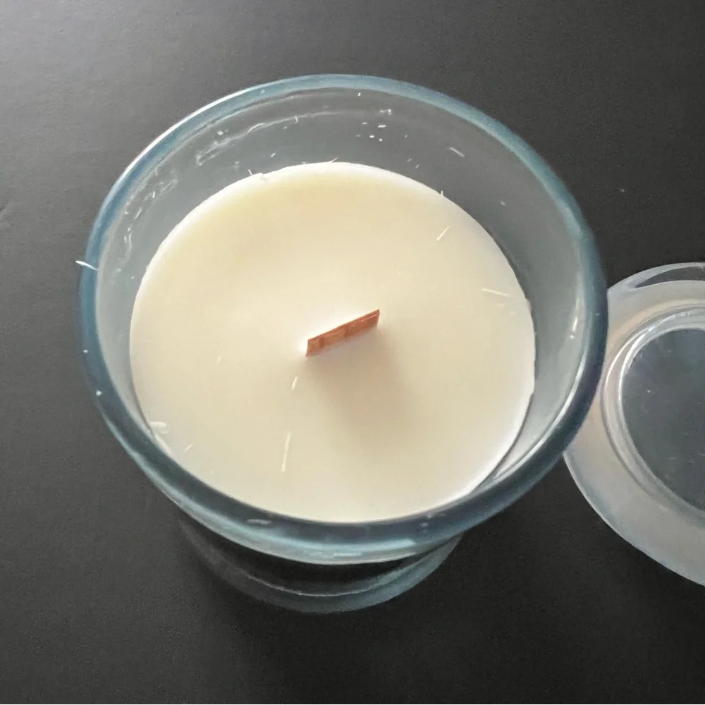 Threshold Sugared Pine Needles Clear Jar White Candle with Lid